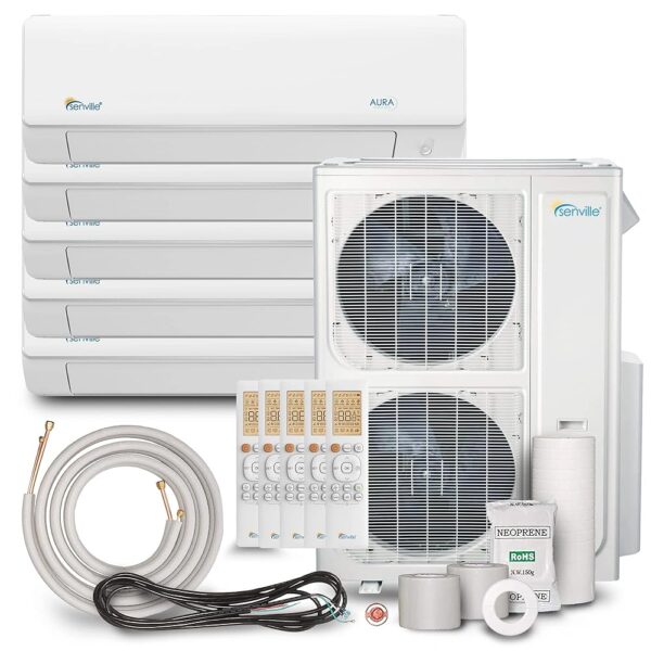 Senville 48000 BTU Five Zone Mini Split Air Conditioner Heat Pump SENA-48HF/F