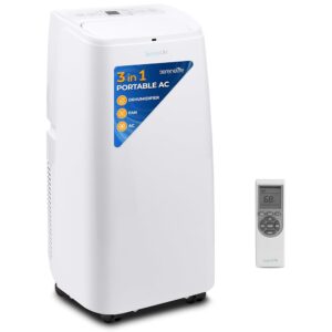 SereneLife SLACP12 Single Duct Portable Air Conditioner-12000 BTU Capacity (Ashrae) Compact Home A/C Cooling Unit with Built-in Dehumidifier & Fan Modes, Includes Window Mount...