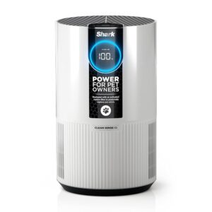 Shark Air Purifier For Home Pets, Allergies, Pet Hair, HEPA Air Filter, 500 Sq Ft, Small Room, Bedroom, Odor Eliminator Clean Sense, Captures 99.98% of Particles, Pet Dander,...