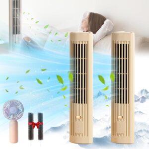 Sherum Cooling Ace 5.0,Serum Cooling Ace,Sherum Coldeez Cooling Ace,Sherum Portable Air Conditioner, Air Conditioning Cooling Fan For Bedroom Office, Quiet, 3 Speeds (2pcsKhaki)