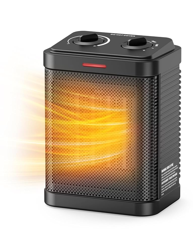Small Space Heater for Indoor Use, 1500W/900W PTC Ceramic Space Heater with Thermostat, 3 Modes, Safety Quiet Heating, Multiple Protection, Portable Heater for Office Room Desk Use Small Space Heater for Indoor Use, 1500W/900W PTC Ceramic Space Heater with Thermostat, 3 Modes, Safety Quiet Heating, Multiple Protection, Portable Heater for Office Room Desk Use