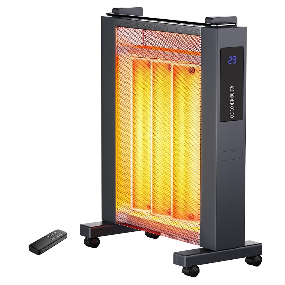 Space Heater, 1500W Portable Electric Heater for Bedroom,Remote Control, Fast Heating, 12h Timer, Adjustable Thermostat, Quiet Convection Heater for Indoor Use Large Room Office... Space Heater, 1500W Portable Electric Heater for Bedroom,Remote Control, Fast Heating, 12h Timer, Adjustable Thermostat, Quiet Convection Heater for Indoor Use Large Room Office...