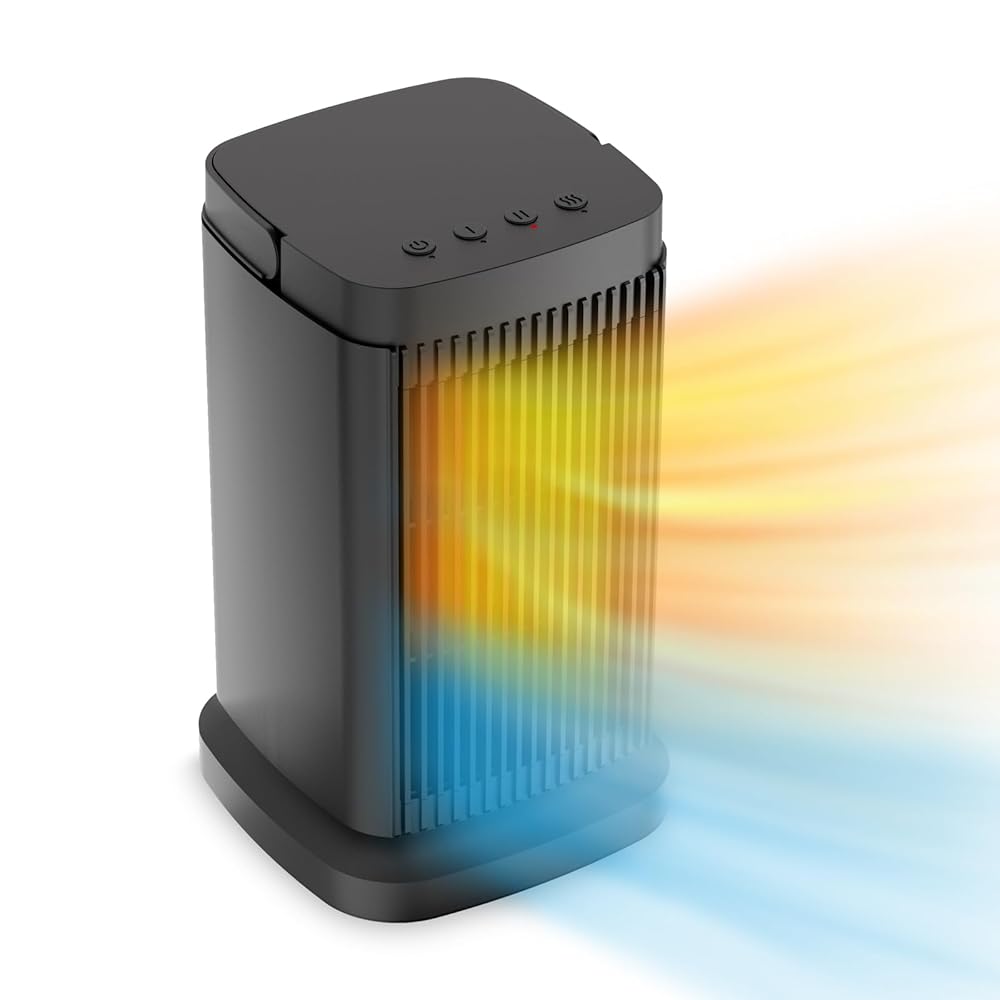 Space Heater and Desktop Cooling Fan Combo,Heater 1000W/1500W for Winter Use, Fan for Spring, Summer and Fall use, Dual Fan Blowing Silent for Office, Study, Desktop,... Space Heater and Desktop Cooling Fan Combo,Heater 1000W/1500W for Winter Use, Fan for Spring, Summer and Fall use, Dual Fan Blowing Silent for Office, Study, Desktop,...