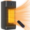 Space Heater for Indoor Use, 1500W Portable Electric Heater with Humidifier for Large Room, Ceramic Heater with Wheels, Thermostat, Remote, 12H Timer, Overheat&Tip-Over...