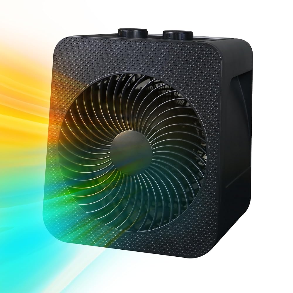 Space Heater for Indoor Use, 2 in 1 Heater and Fan Combo with 4 Modes, Tip-over & Overheat Protections, Portable Electric Heater and Cooler Fan for Office home Bedroom Space Heater for Indoor Use, 2 in 1 Heater and Fan Combo with 4 Modes, Tip-over & Overheat Protections, Portable Electric Heater and Cooler Fan for Office home Bedroom