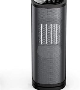 Space Heater Indoor, Portable Electric Heaters for Indoor Use with Adjustable Thermostat, Remote Control, 70° Oscillation, 1-12h Timer,1500W PTC Ceramic Small Mini Heater for...