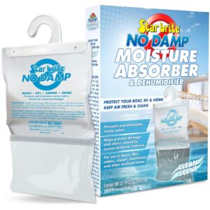 STAR BRITE No Damp Moisture Absorber & Dehumidifier 16 Ounce Hanging Bag - Simple, Portable, Humidity Control for Boats, RVs, Closets & More - Prevent Musty Odor & Moisture...