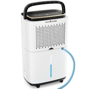 Sweetcrispy 2,000 Sq.Ft Energy Star Dehumidifier for Basement with Drain Hose, 30 Pint Portable Dehumidifiers for Home Bedroom Bathroom Large Room, Powerful Moisture Removal and...