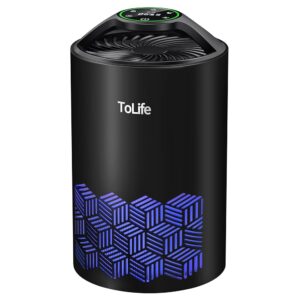 Tolife Air Purifiers for Bedroom Home, HEPA Air Purifiers Air Cleaner For Pets Allergies, Virus Air Purifier for Dust, Portable Baby Air Purifier With Low Noise Sleep Mode for...