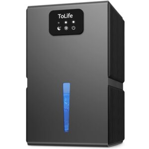 ToLife Dehumidifiers for Bedroom, 95 OZ Dehumidifier for Room with Auto Shut Off, Sleep Mode (950 sq. ft) Portable Dehumidifier for Bathroom, Home, Basement, RV, 7 Colors LED...