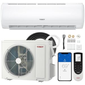 TOSOT 18,000 BTU Mini-Split Air Conditioner, Wifi Enabled Ductless Inverter Split System AC Unit Heating System, Compatible with Alexa - 20 SEER2 230V