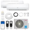 TOSOT 24,000 BTU Dual-Zone Mini Split Air Conditioner with Heat Pump, 21 SEER2, 230V, Wifi-Enabled Ductless Inverter Split System with 16.4 ft Copper Line Set, 12,000 + 12,000...