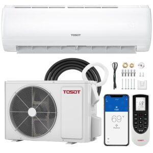 TOSOT 24,000 BTU Mini Split Air Conditioner, WiFi Enabled Ductless Inverter AC Unit Heating System, Compatible with Alexa-22 SEER2 230V, White