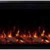 Touchstone Sideline Elite Pro 60-Inch Smart Electric Fireplace- Wall-Mount/Recessed Installation- 6 Realistic Flame Colors- 13-Color Down Lighting- Crackle Sound- 1500/750W...