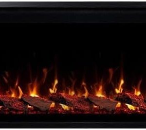 Touchstone Sideline Elite Pro 60-Inch Smart Electric Fireplace- Wall-Mount/Recessed Installation- 6 Realistic Flame Colors- 13-Color Down Lighting- Crackle Sound- 1500/750W...