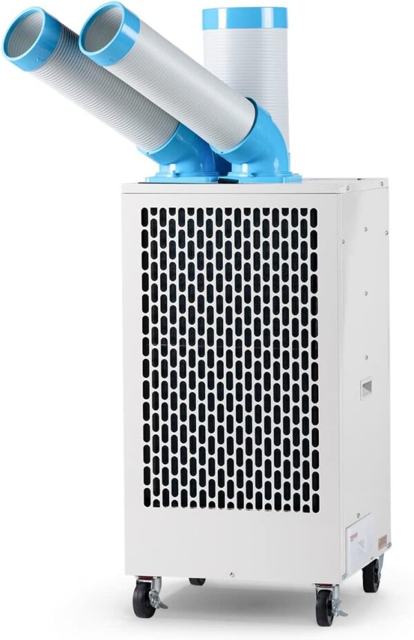 Uninex SAC3000AS Indoor/Outdoor KOOLZONE Mobile Spot Cooler with Twin Duct, Auto-Oscillating, Industrial Grade, 10,236-BTU, R410A Refrigerant