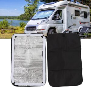 UV Block Double Layer RV Door Shade Cover,2pcs RV Door Window Cover Shade,15.9x24.4in RV Entry Door Window Shade, Sunshade Camper Privacy Entrance Sun Blackout, 2pcs RV Door...