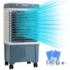 VEVOR Evaporative Air Cooler,100W 1400CFM Swamp Cooler with 5 Gallon Water Tank,Humidifying,3 Modes & Speeds Portable 3-IN-1 Cooling Fan,Energy-Saved Air Cooler for 550 Sq.Ft...