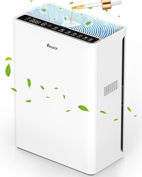VEWIOR Air Purifiers For Home Large Room Up To 1730 sqft H13 HEPA Air Purifiers Filter With Fragrance Sponge Timer Washable Filter Cover,15 DB Quiet Air Cleaner For Pets Dander...