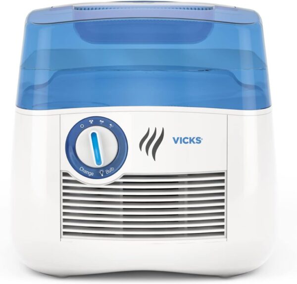 Vicks Cool Mist Humidifier with UV light. Evaporative Humidifier auto-adjusts to room humidity without over humidification. For Kids Bedrooms, Baby Rooms, and More. Use with...