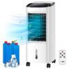 VIVOHOME Portable Evaporative Air Cooler 110V 65W Fan Humidifier with LED Display and Remote Control Ice Box for Indoor Home Office Dorms ETL Listed