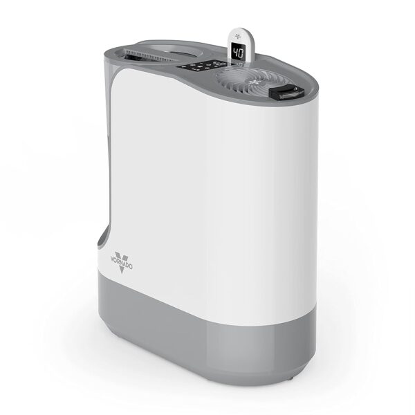 Vornado UH200 Ultrasonic Humidifier with Fan-Assisted Whole Room Humidification, Auto Humidity Control, Remote, and Electronic Humidistat, UH200 — 1.75 gal tank, White