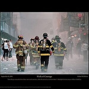 "Walk of Courage" 9/11 Firefighter Photo 22x28 Poster Print