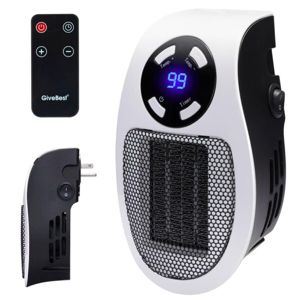 Wall Space Heater 350W&450W Remote Portable Electric Heater with Programmable Adjustable Thermostat, Overheat Protection, Precise LED Display, CSA Certification Safe Heater for...