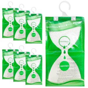 Wardrobe Dehumidifier Hanging Bags,7 Packs Moisture Absorber Deodorate Moistureproof Desiccant Use for Kitchen Bathroom Wardrobe,Closet Dehumidifier Bags