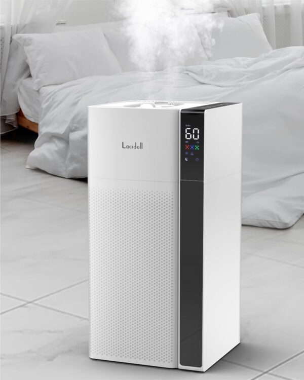 Warm and Cool Mist Humidifier Large Room, 5.3Gal/20L Room Humidifiers for Home, Quickly & Evenly Humidify Whole House, Top Fill, Dual Mist Nozzles and Atomizers, Baby Office...