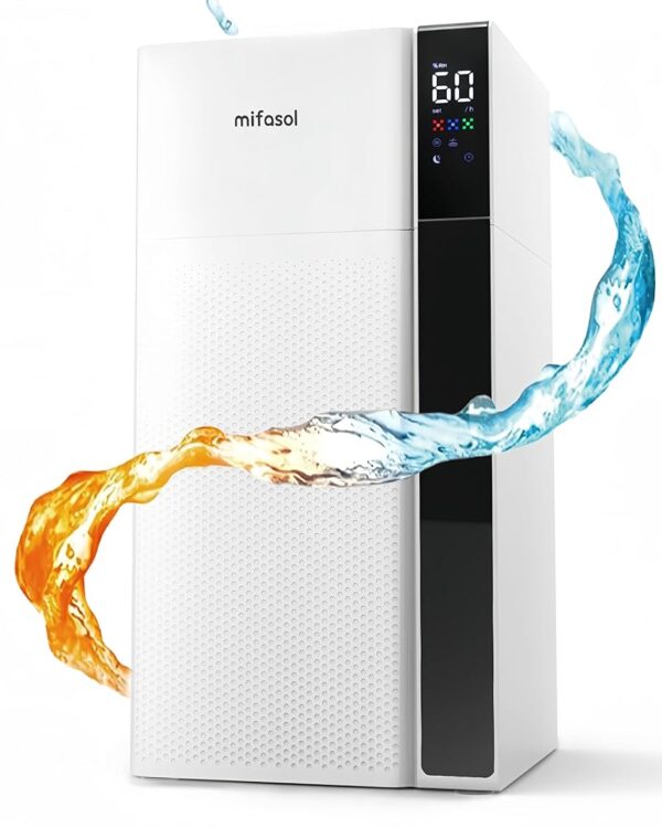 Warm and Cool Mist Humidifier Large Room, 5.3Gal/20L Whole House Humidifiers for Home, Quickly & Evenly Humidify Larger Areas, Top Fill, Dual Mist Nozzles and Atomizers, Office...