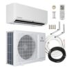Westinghouse 9,000 BTU, 115V, 18.5 SEER2 Ductless Mini Split AC/Heating System Inverter Heat Pump with 15ft Installation Kit, White