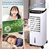 Yescom Portable Evaporative Air Cooler, 3-IN-1 Cooling Fan Humidifier w/ 1.58 Gal Detachable Water Tank Remote Control, 3 Wind Speeds, 3 Modes, 12H Timer, 4 Ice Boxes for...