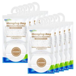 ZSZMFH 10 Pack Moisture Absorber Hanging Bags, Fragrance Free Humidity Packs, 15 OZ Dehumidifier Bags Effectively Trap Extra Moisture,Hanging Closet Dehumidifier Bags-425g/pack