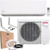 Goodman 12,000 BTU 18 SEER2 Ductless Mini Split Inverter Heat Pump System with Maxwell 16-ft Installation and Wall Bracket (230v)