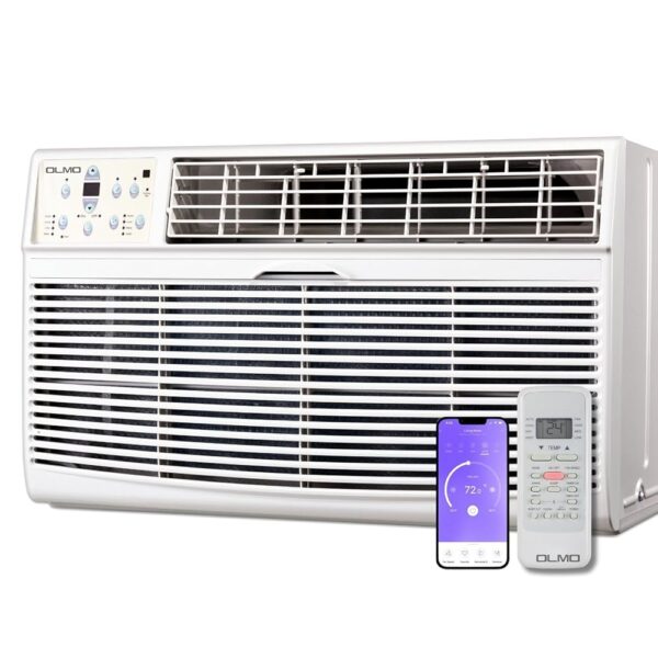 OLMO 8,000 btu 115V Through-the-Wall Air Conditioner with Remote Control and built in Smart Kit, (Heating and Cooling) (R32 Refrigerant)…